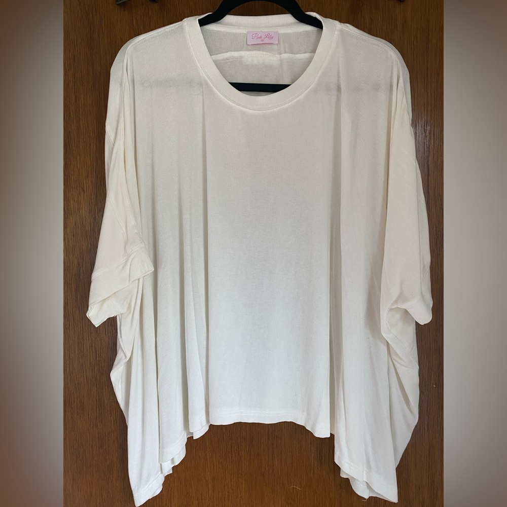 Pink Lily batwing rubbed shirt